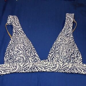 Aerie Blue and White Paisley Bralette